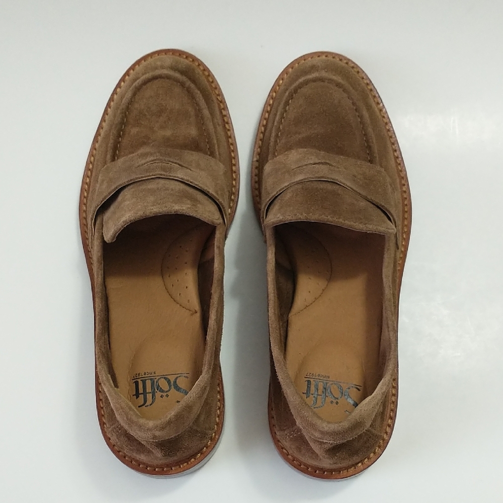 NEW Sofft Mara Penny Tan, Brown Suede Women's Loafers. Round-Toe Size-6.5 - Picture 5 of 11